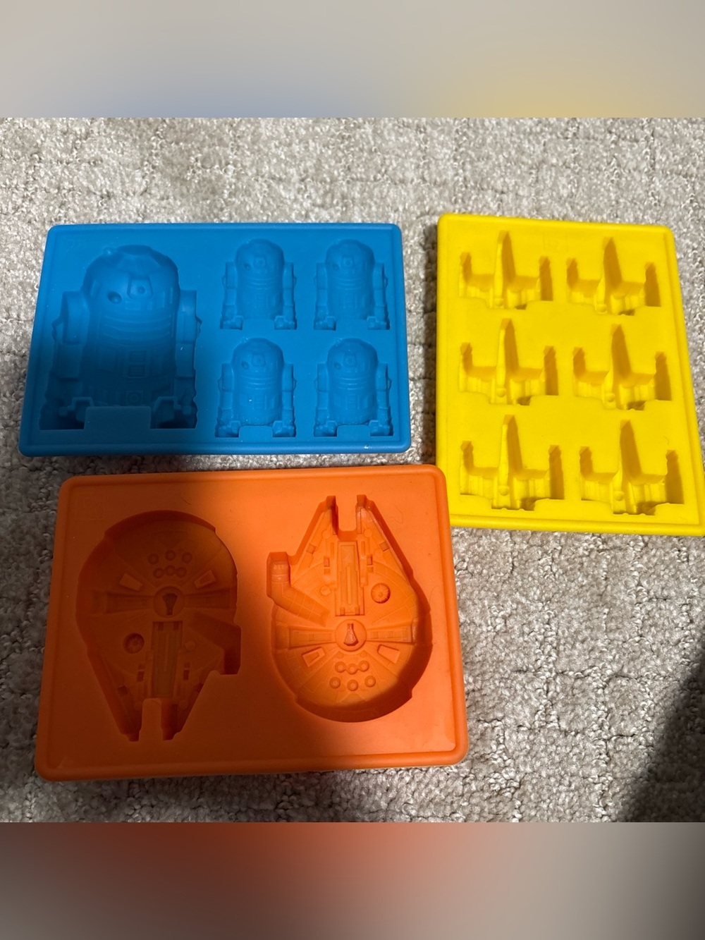 Star Wars Set Of 3 Silicone Ice/ Jello Mold Trays